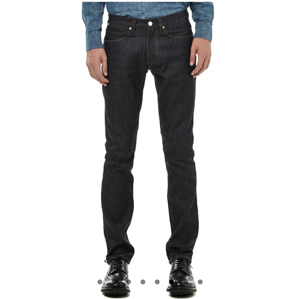 Acne Studios Men’s Max Stretch Raw Indigo Denim Jeans Made In Italy Size 33/34